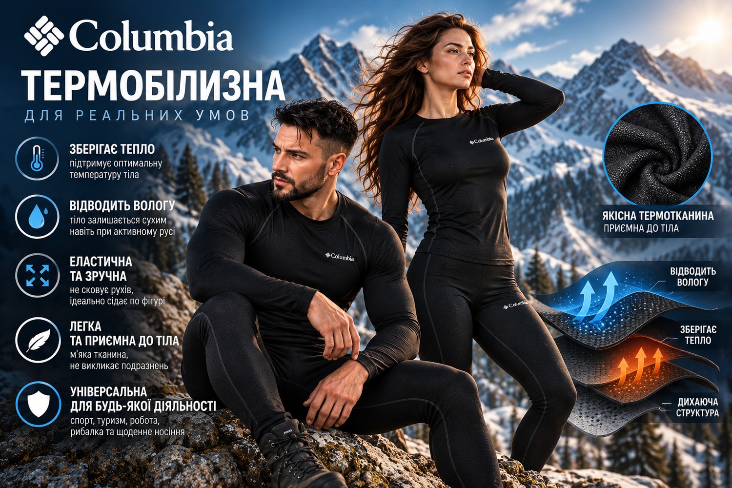 Переваги термобілизни Columbia